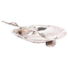 Sterling Narragansett Shell Almond Dish with Spoon