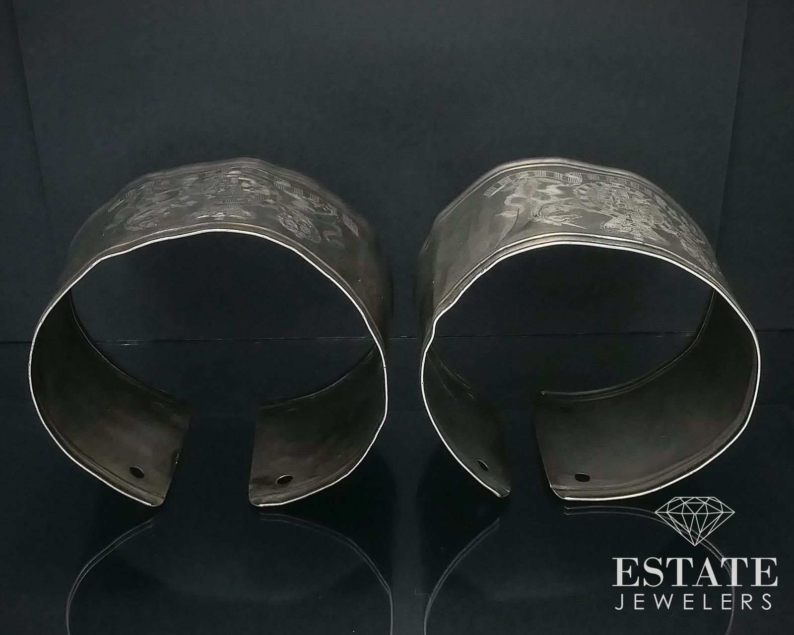 Sterling Native American Indian Trade Arm Bands William Bateman i15638 For Sale 9