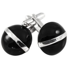 Boutons de manchette en onyx sterling