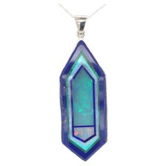 Opal-Intarsien-Anhänger aus Sterling von Kaufmann Lapis Lazuli