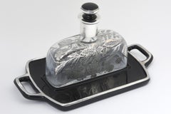 Sterling Overlay Perfume Bottle and Tray