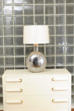 Sterling Pair of Steel and Brass Brutalist Medallion Vessels as a Custom Lamps