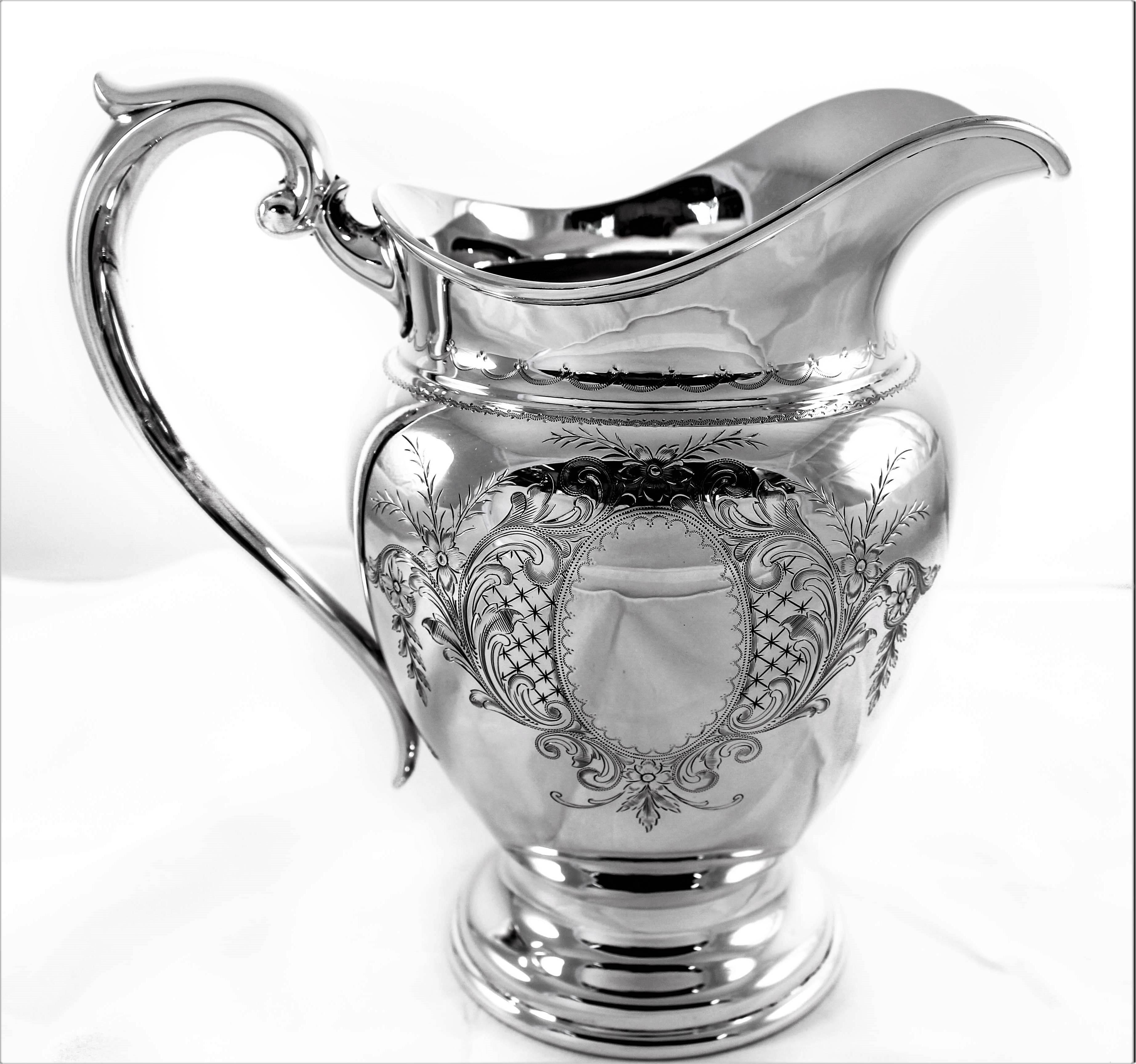 Sterling Silver Sterling Puritan Water Pitcher For Sale