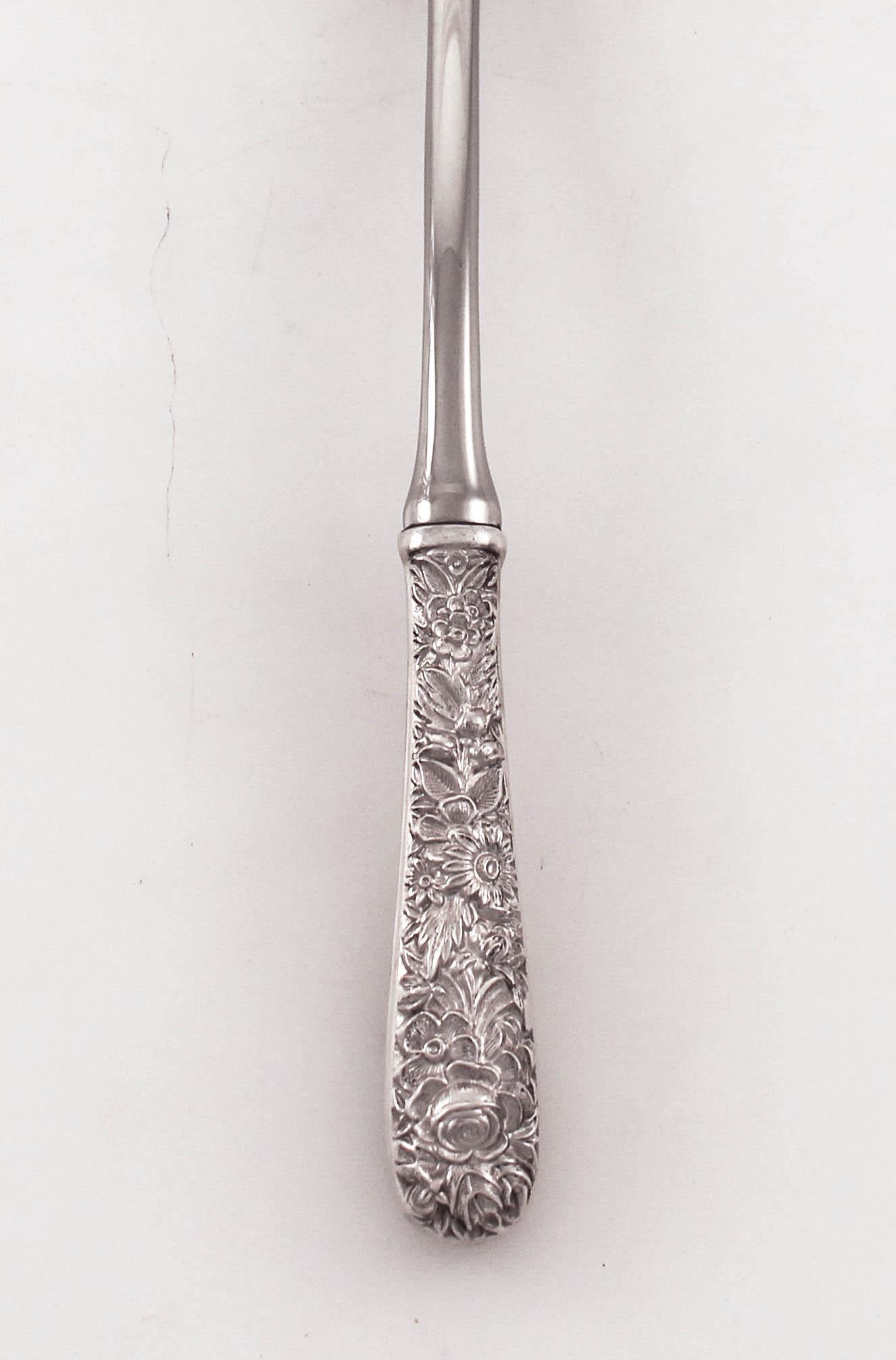 American Sterling Repousse Ladle For Sale