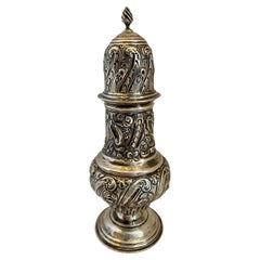 Used Sterling Repousse  Powdered Sugar Shaker