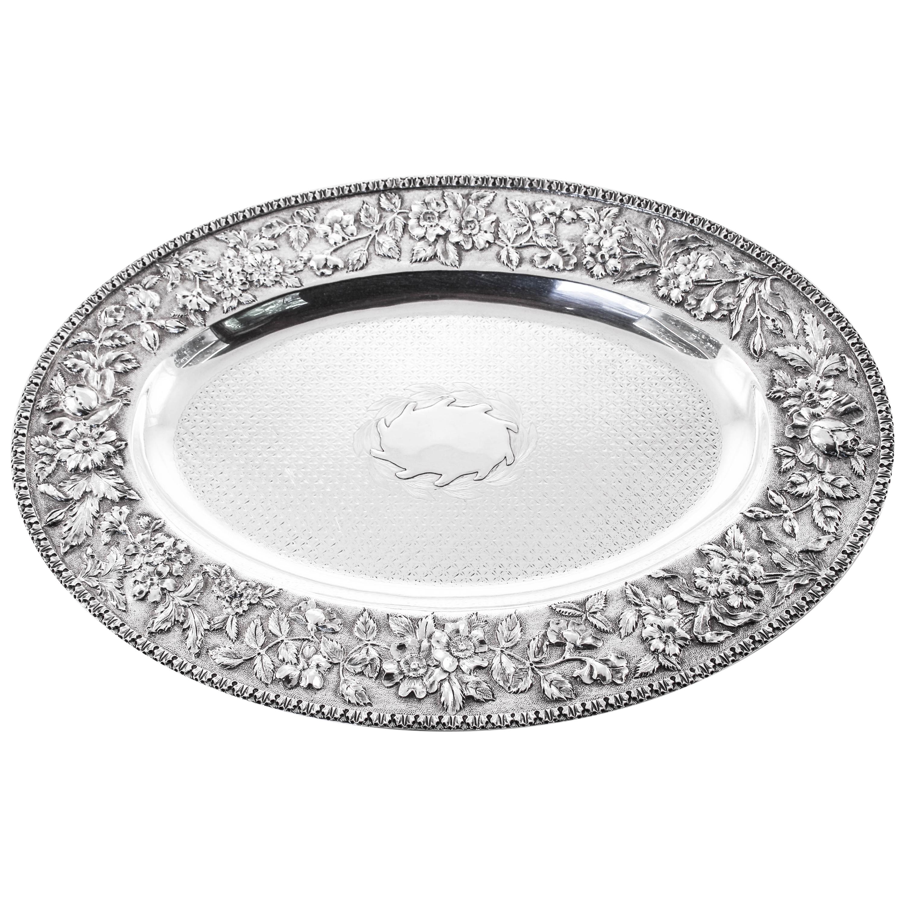 Sterling Repousse Tray