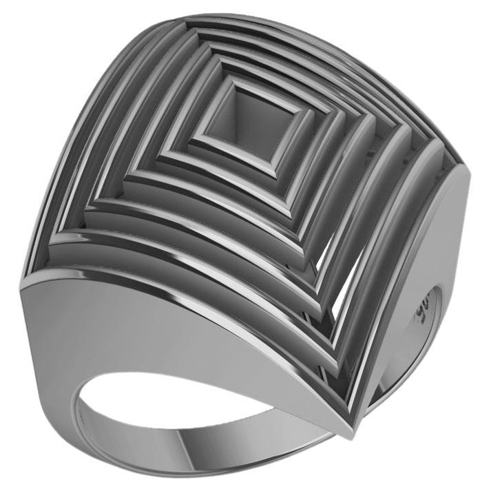 For Sale:  Sterling  Rhombus Rows Ring 5