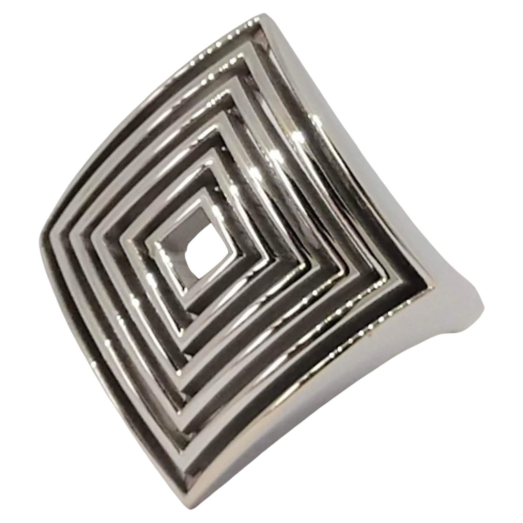 For Sale:  Sterling  Rhombus Rows Ring