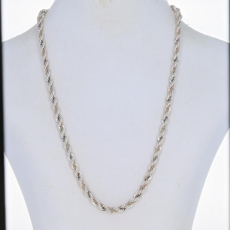 Collana con catena a spirale in argento e Principe di Galles da 18