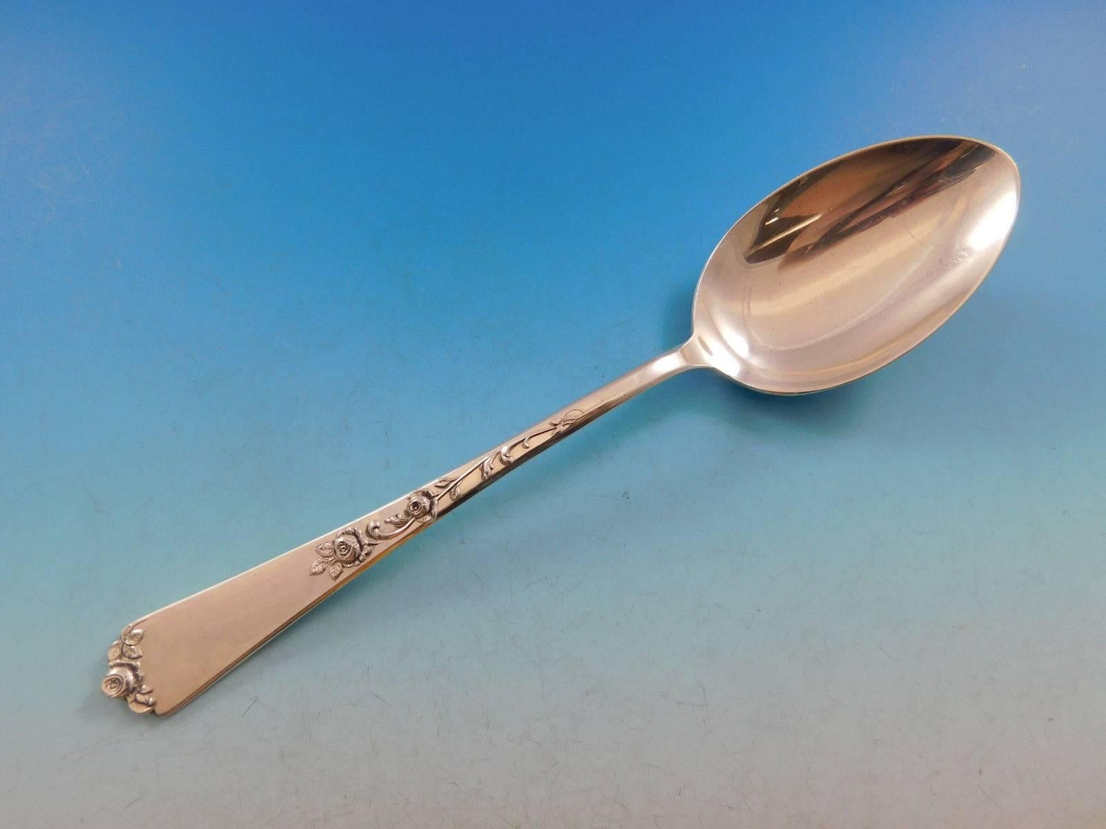 Americano Sterling Rose by Wallace Set di posate in argento per 12 persone 50 pezzi in vendita