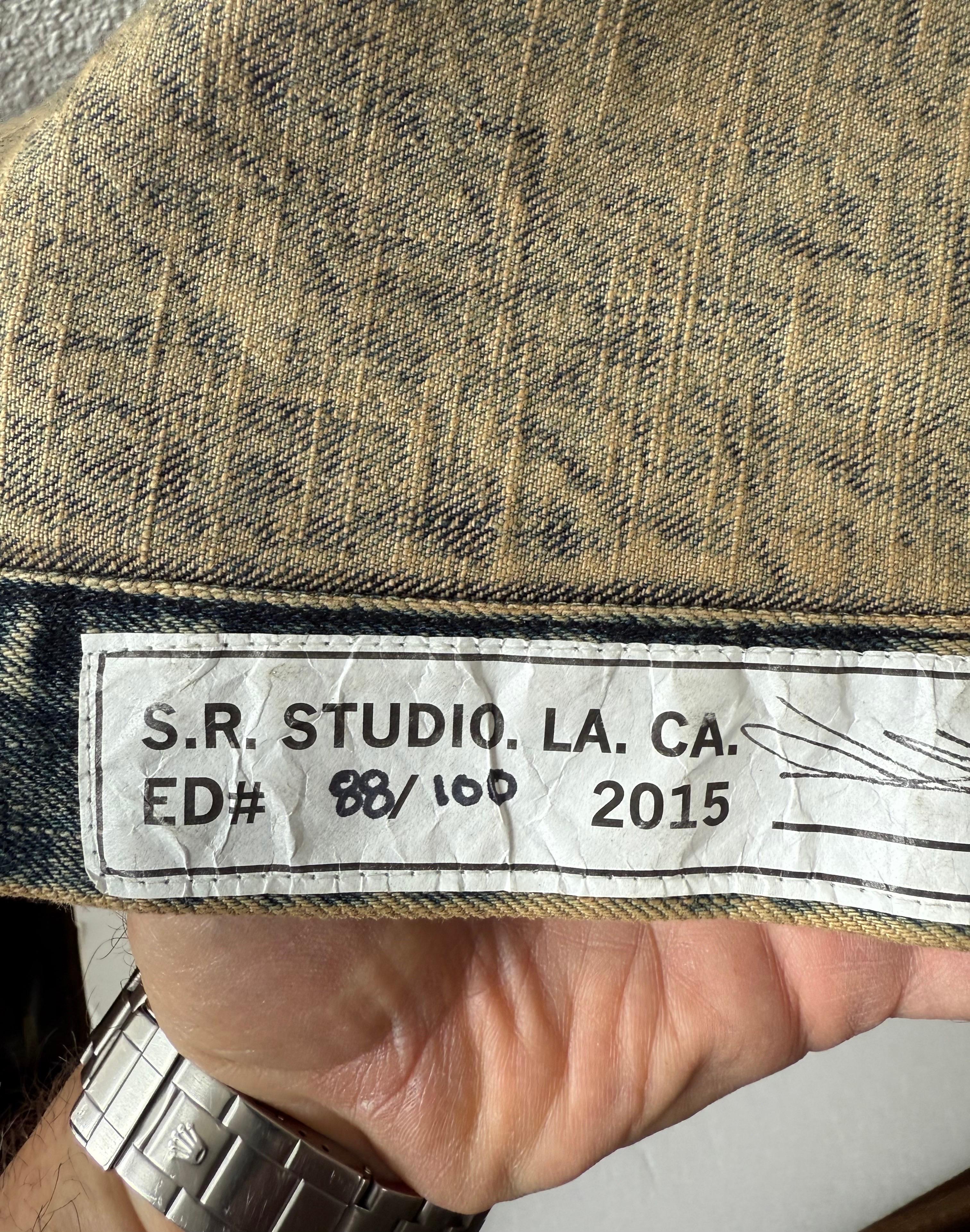 Sterling Ruby American Flag Denim Chianti Flag Tapestry Wall Hanging Pop Art For Sale 10