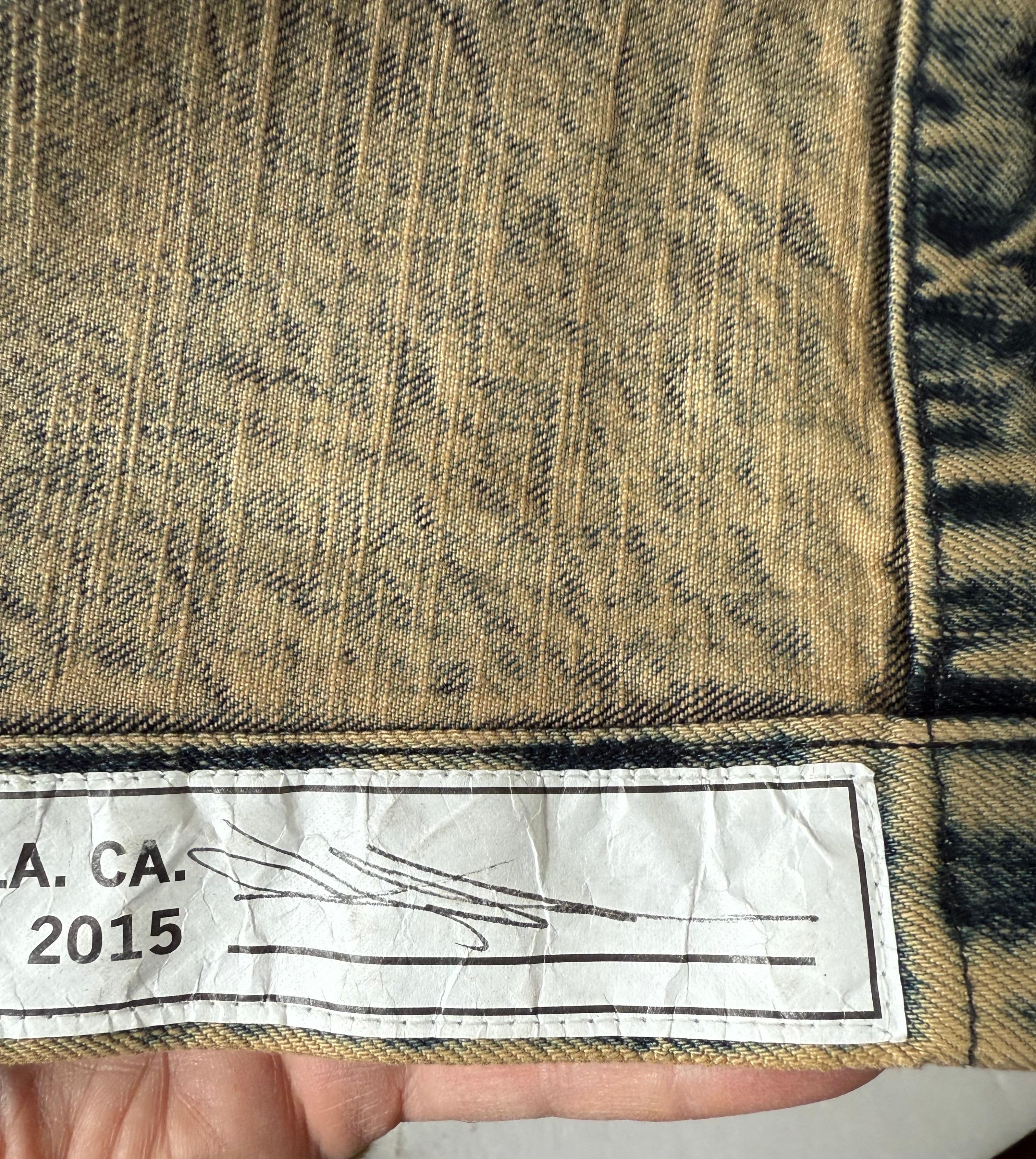 Sterling Ruby American Flag Denim Chianti Flag Tapestry Wall Hanging Pop Art For Sale 5