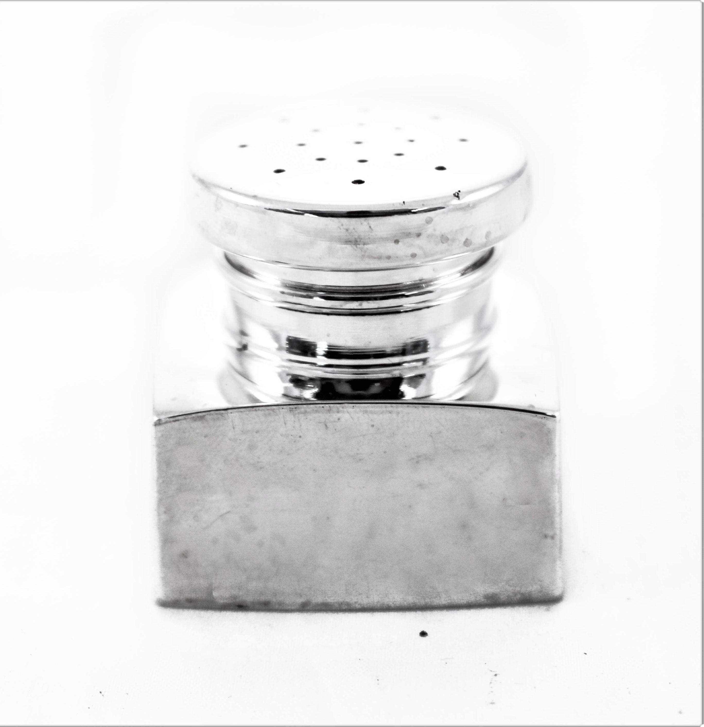 Mid-Century Modern Sterling Salt and Pepper Shakers