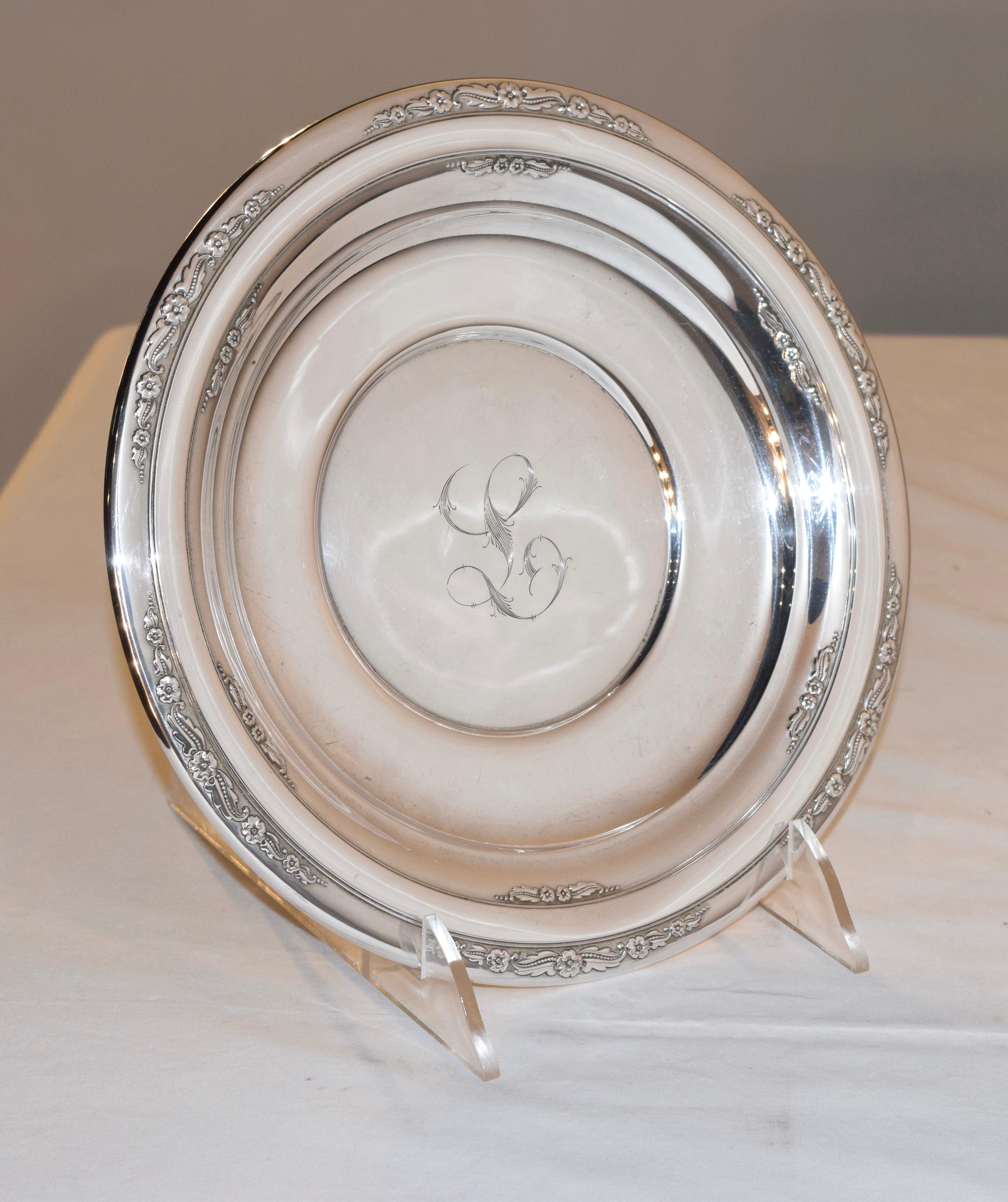 American Sterling Sandwich Plate, circa 1936