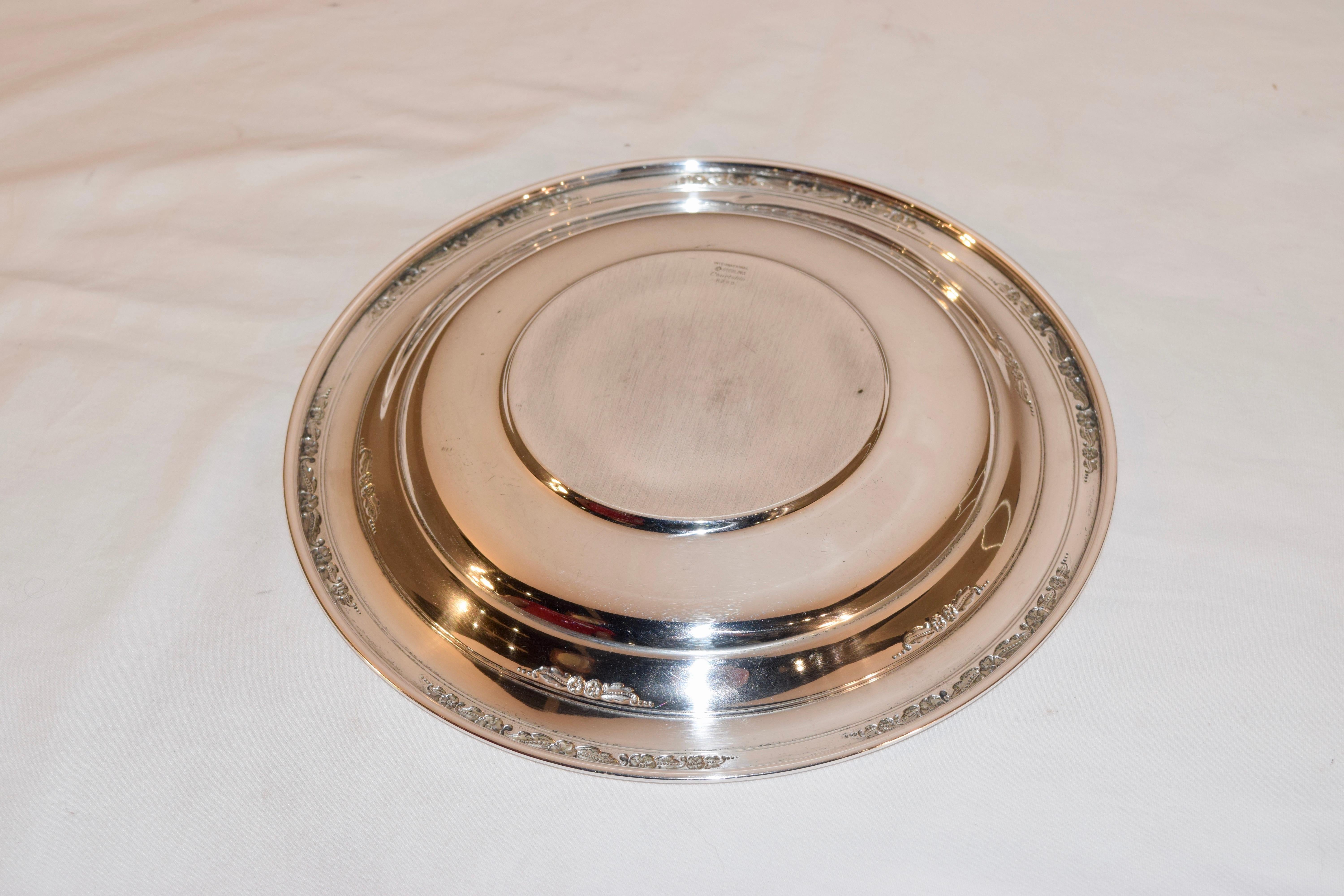 Sterling Sandwich Plate, circa 1936 In Good Condition In High Point, NC