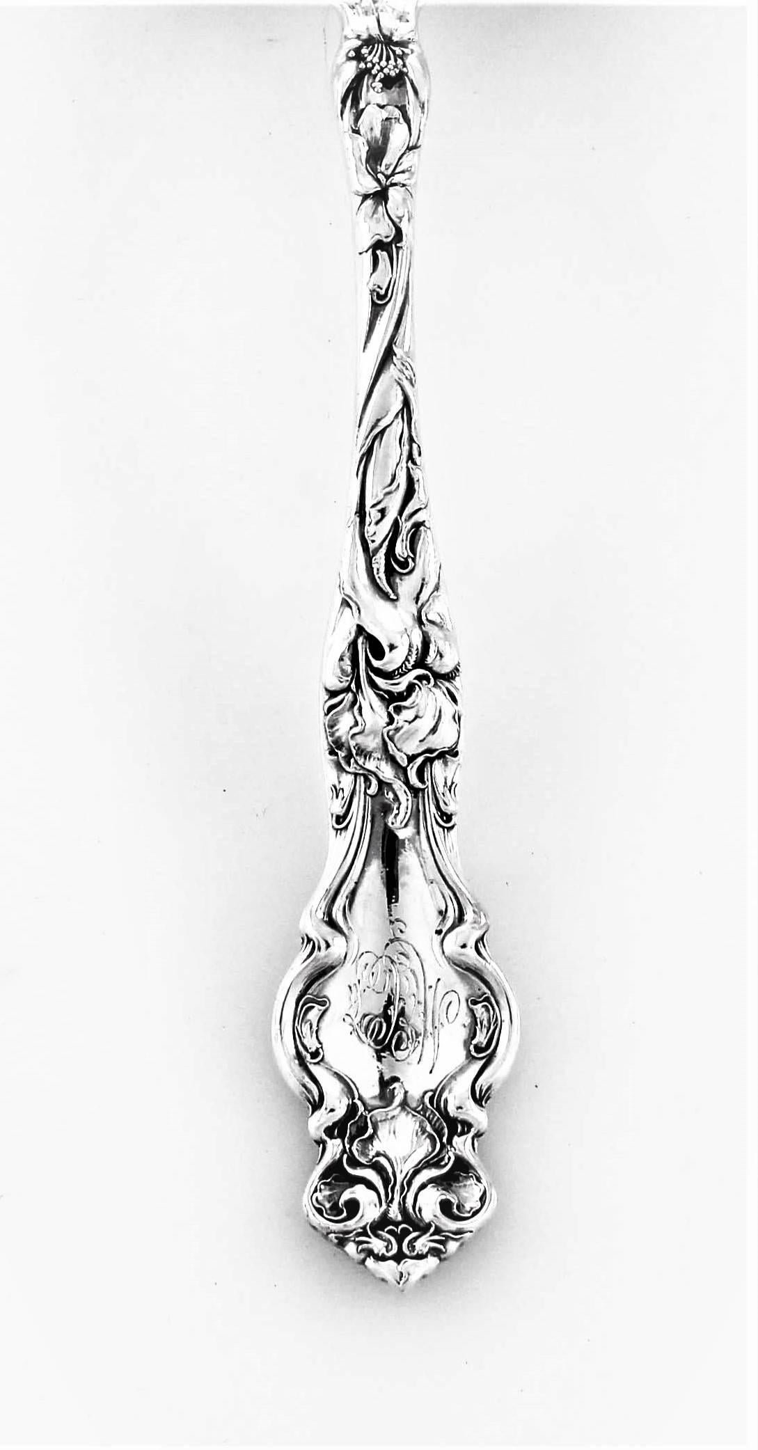 Art Nouveau Sterling Serving Spoon