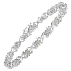 Sterling Silver 1 1/2 Carat Diamond Link Bracelet
