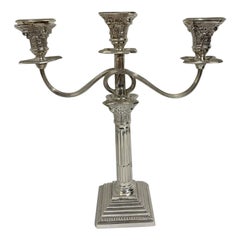 Korinthischer Kandelaber aus Sterlingsilber mit 1 oder 3 Branches von Taite & Sons, 1958