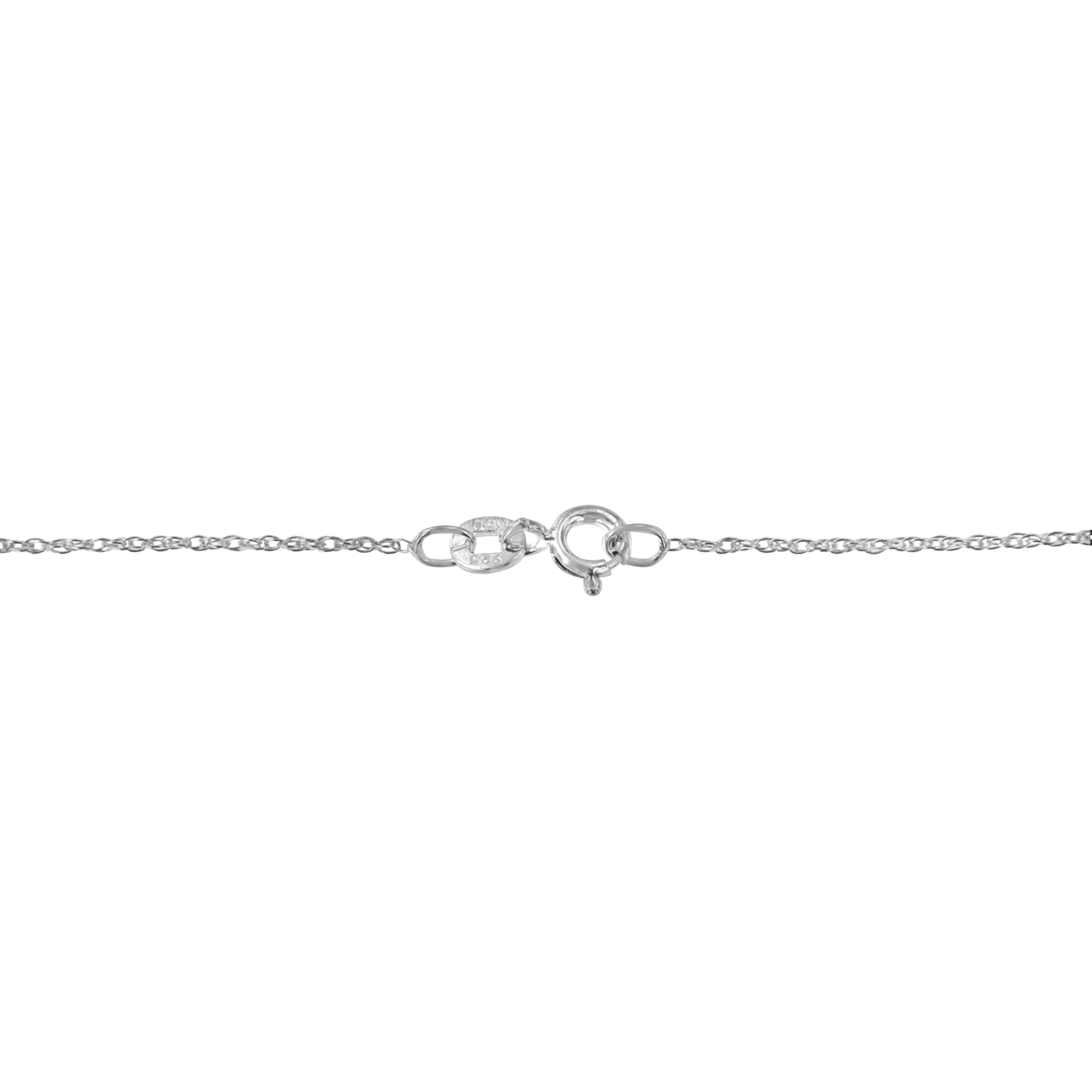 Contemporary Sterling Silver 1.0 Carat Baguette Diamond Composite Open Heart Pendant Necklace For Sale