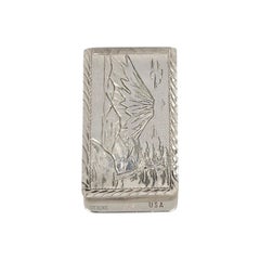 Sterling Silver 10K Yellow Gold Accent Good Fortune & Wealth Money Clip #23330