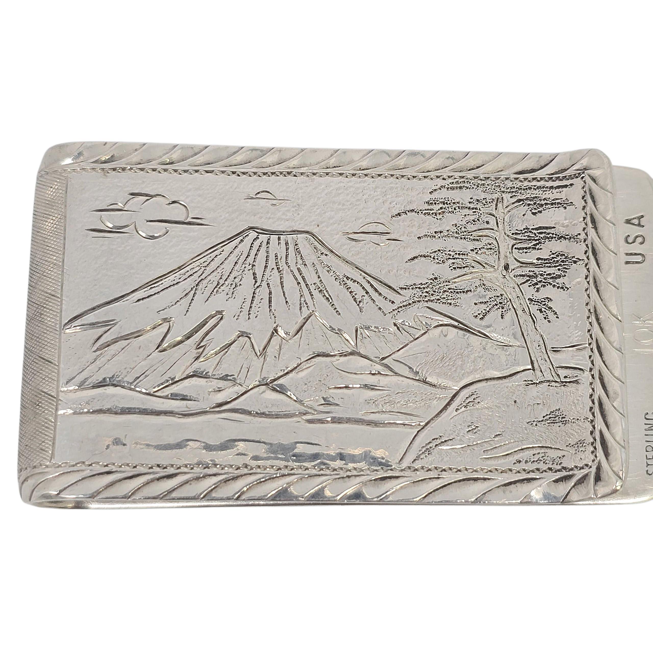 Pince à billets en argent sterling, or jaune 10K, avec accents Good Fortune & Wealth #23330 1