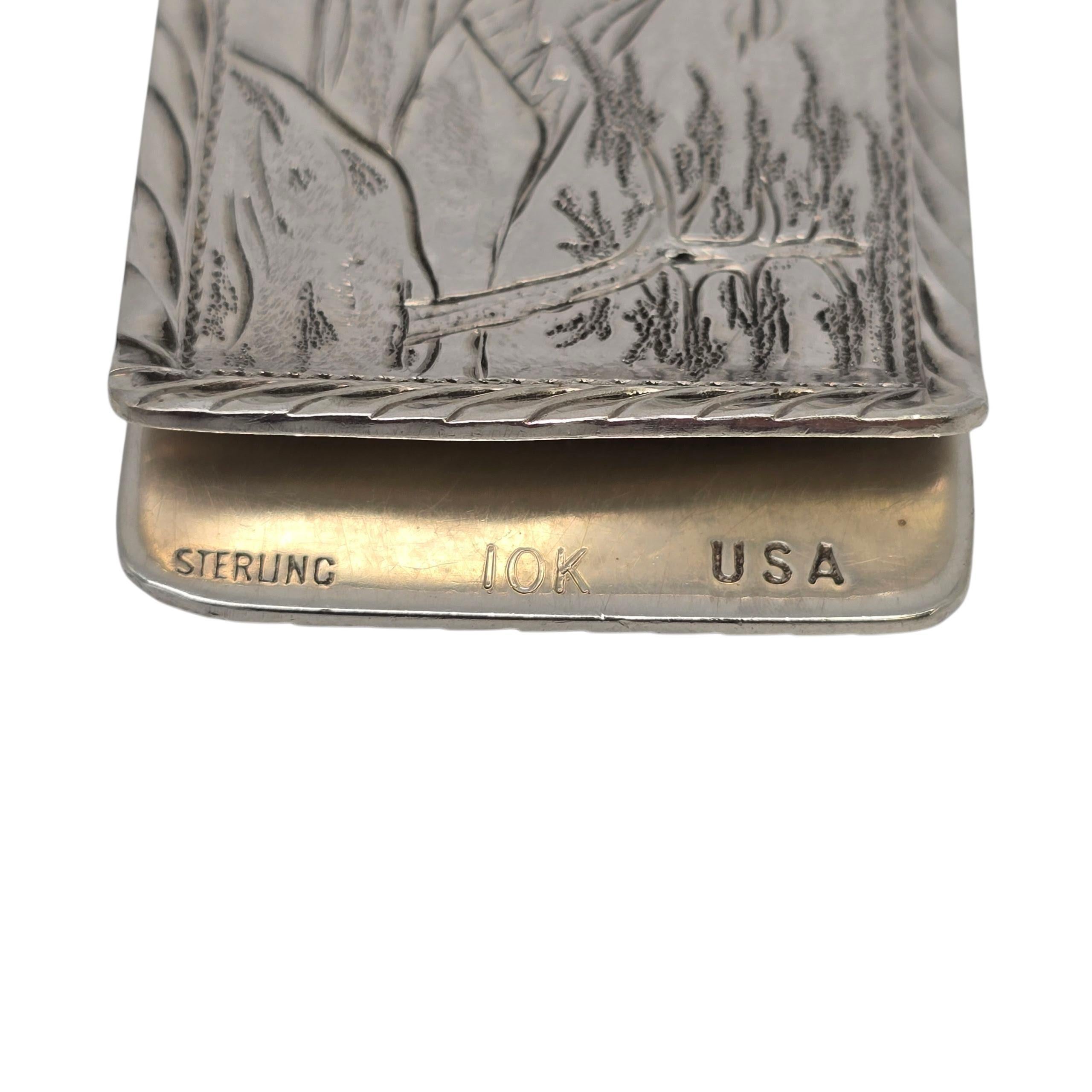 Pince à billets en argent sterling, or jaune 10K, avec accents Good Fortune & Wealth #23330 4