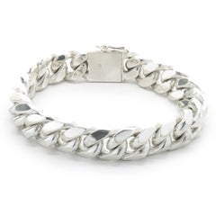 Sterling Silver 11.75MM Cuban Link Bracelet