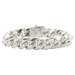 Sterling Silver 11.75MM Cuban Link Bracelet