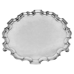 Sterling Silver 12" Salver / Platter / Tray London 1927