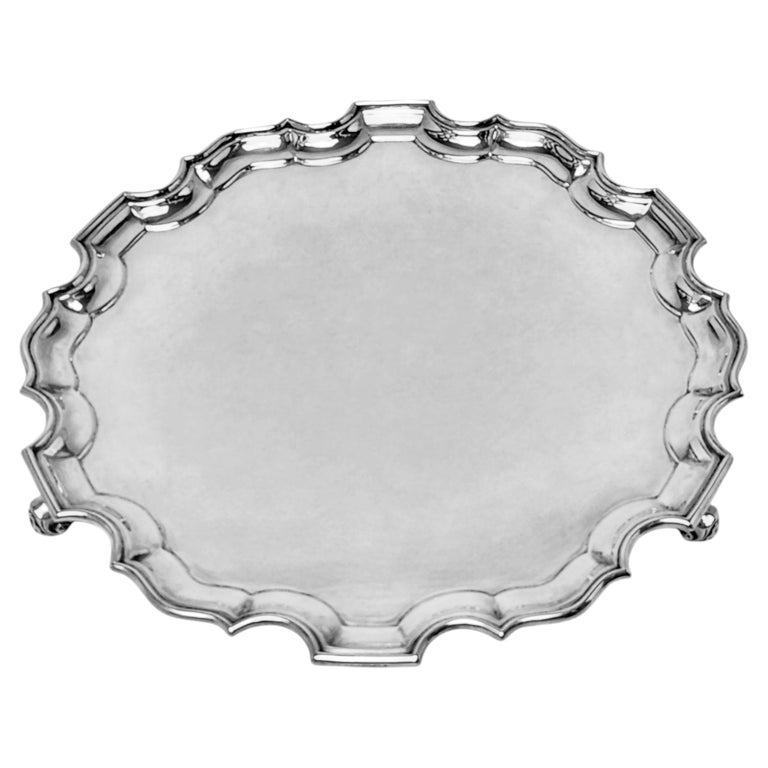 Sterling Silver 12" Salver / Platter / Tray London 1927