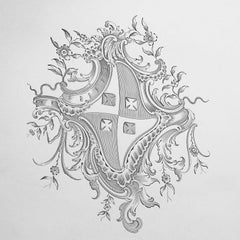 Salver antico di Giorgio III in argento sterling di Hannam & Crouch, Londra, 1772