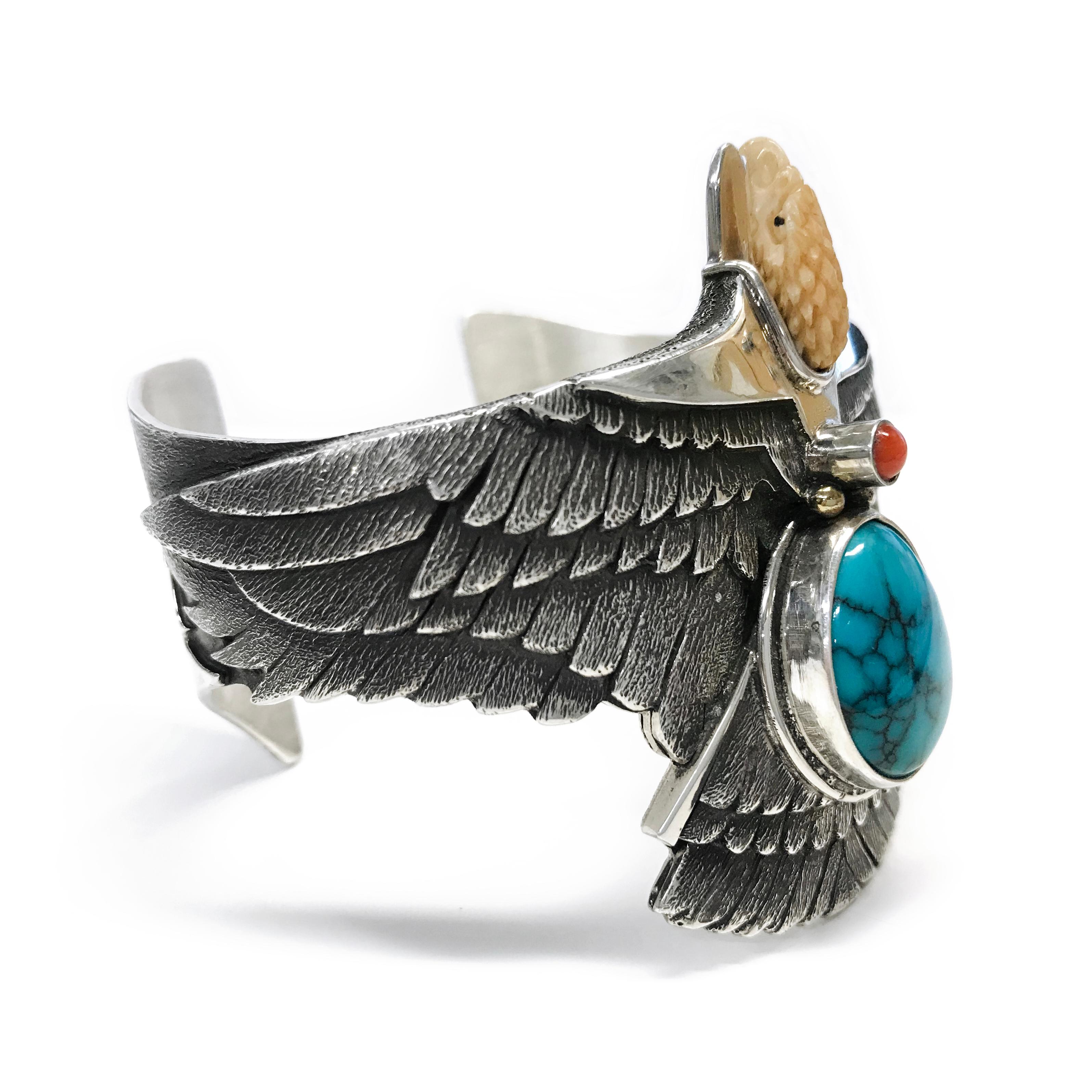 silver eagle bracelet
