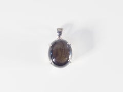 Sterling Silver 14.76ct Black Star Sapphire Fine Statement Pendant