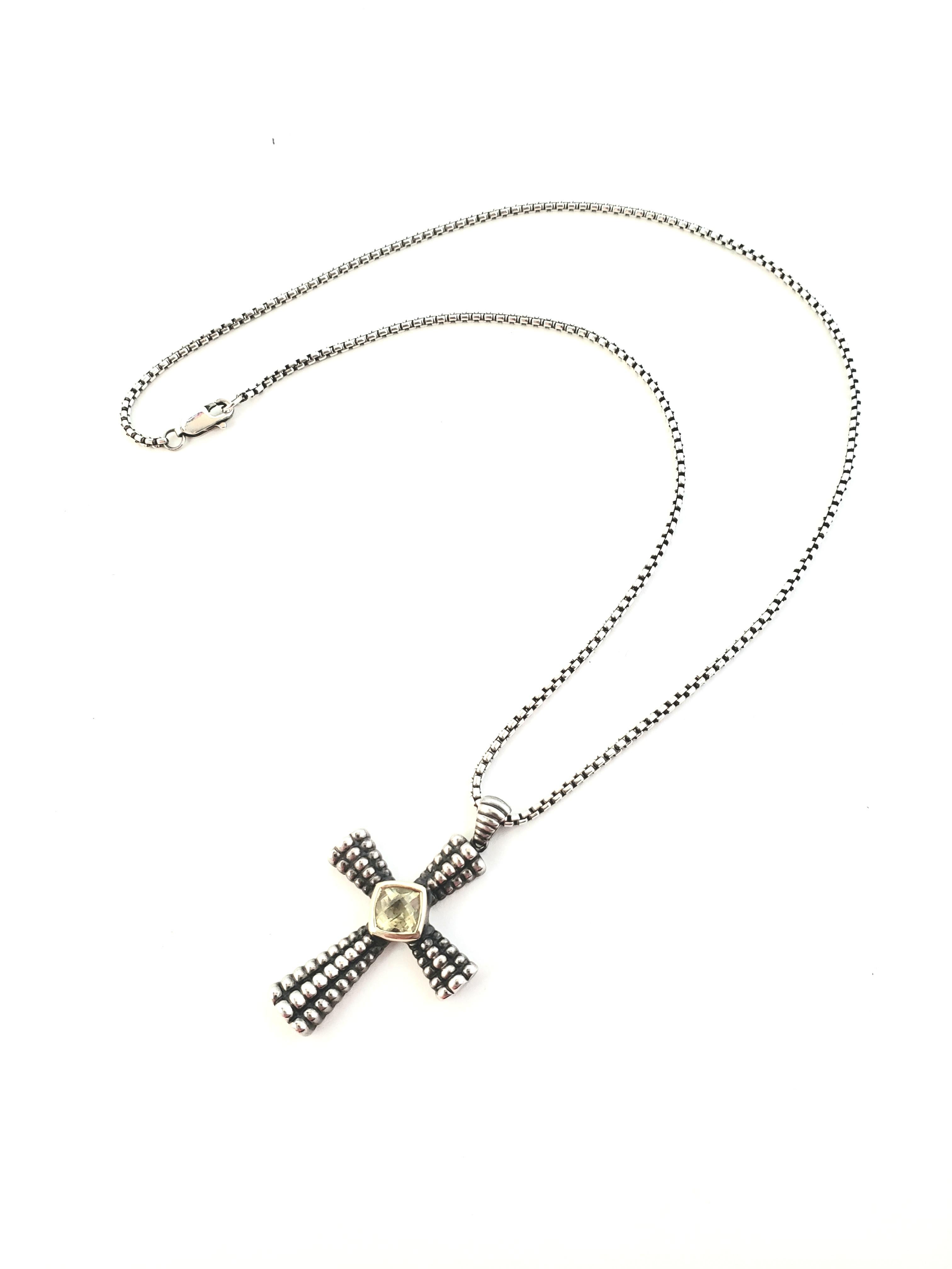 Sterling Silver 14K Citrine Oxidized Cross Pendant Necklace

This is a lovely sterling silver and 14K Citrine Oxidized Cross Pendant Necklace. 

Measurements:     Chain measures 16