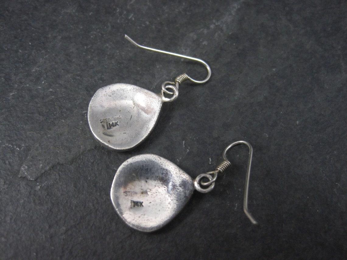 Sterling Silver 14K Southwestern Spider Earrings For Sale 3