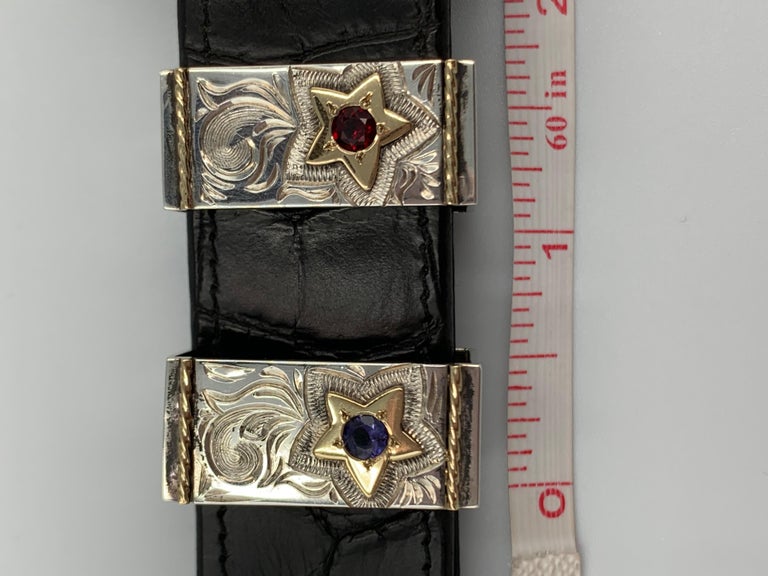 Boucle De Ceinture Western Ancienne - Argent Massif - Silversmiths Américain