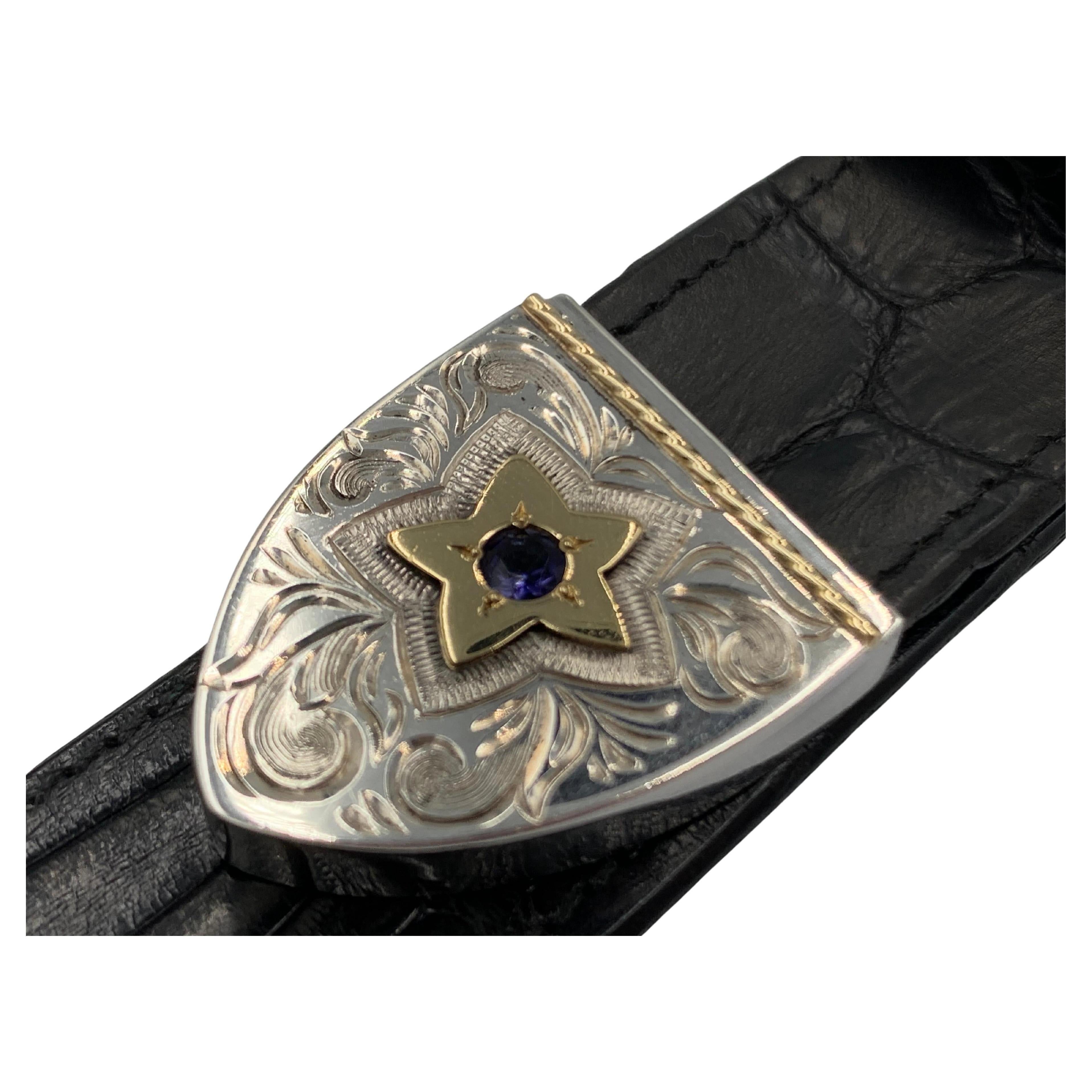 Ensemble boucle Ranger 4 pièces en argent sterling et or 18 carats par Mona Van Riper en vente 1