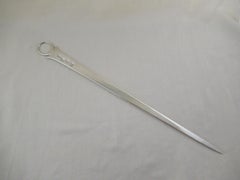 Sterling Silver 18th Century Meat Skewer / Paper Knife Hallmarked London, 1758