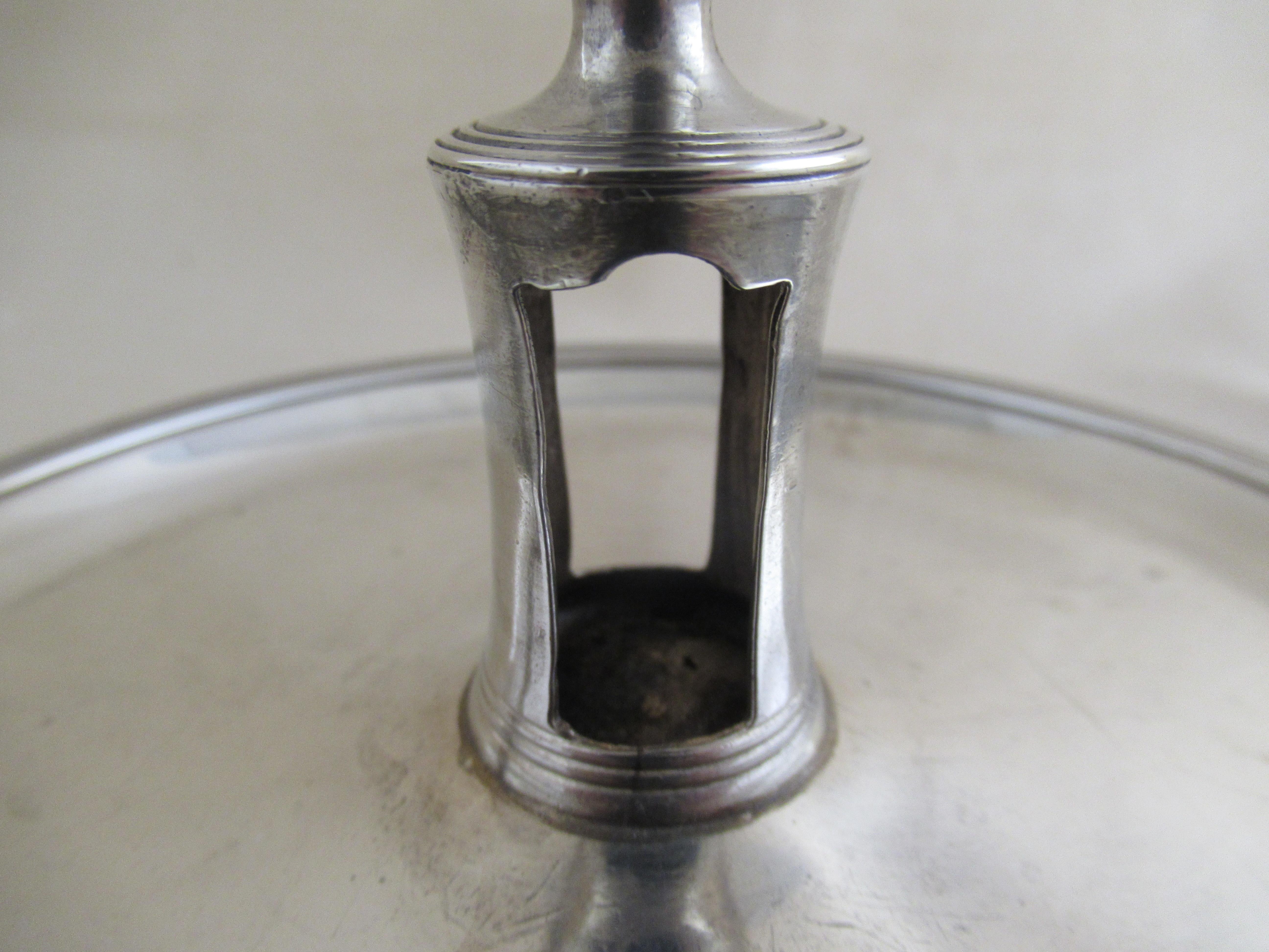 Sterling Silver 18th Century Chamber Stick Hallmarked, London, 1792 In Good Condition In York, GB