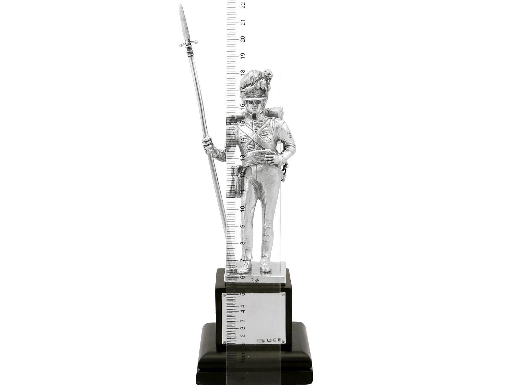 Sterling Silver 1974 Soldier Presentation Trophy For Sale 5