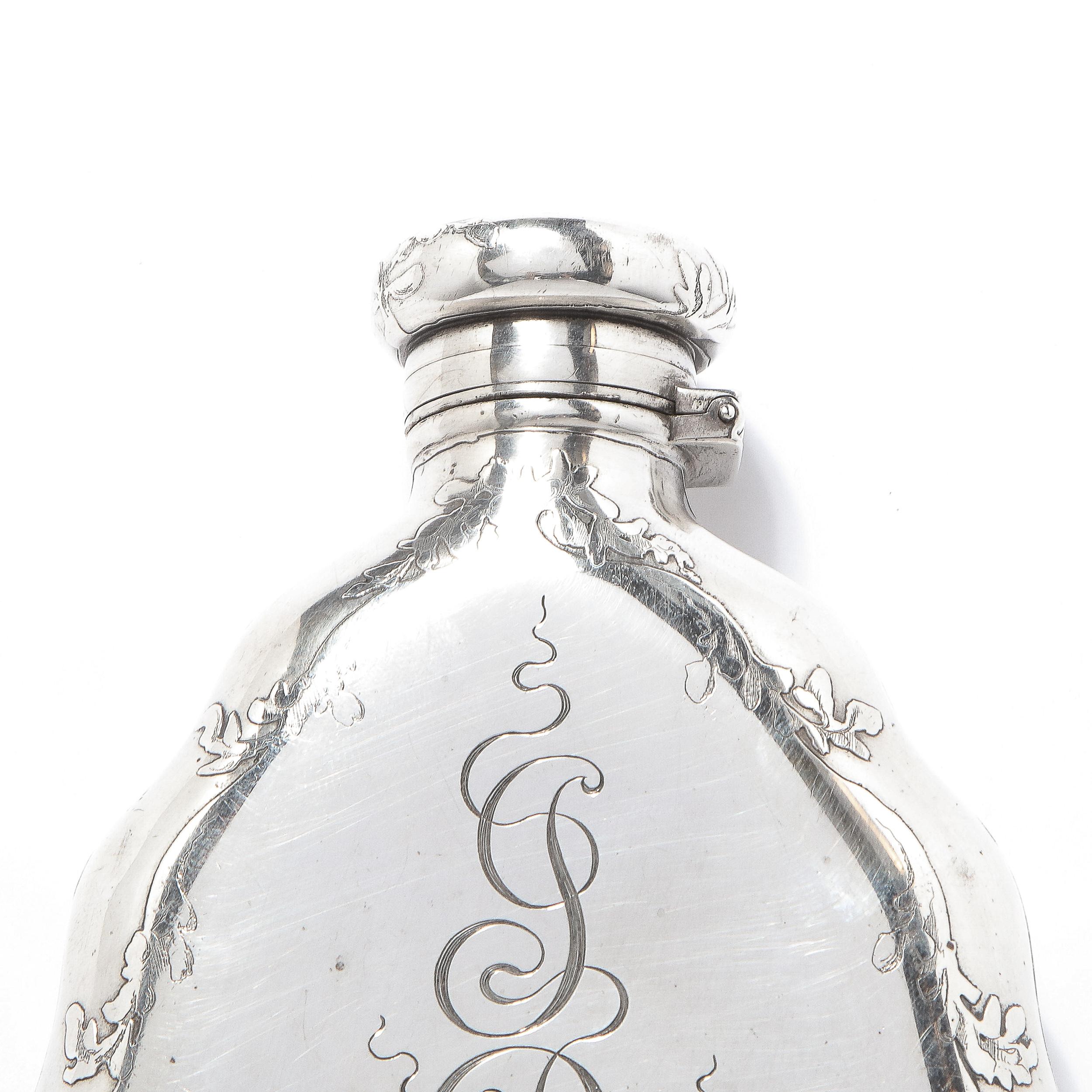 Sterling Silver 19th Century Tiffany & Co. Nautical Flask for Americas Cup In Good Condition In New York, NY