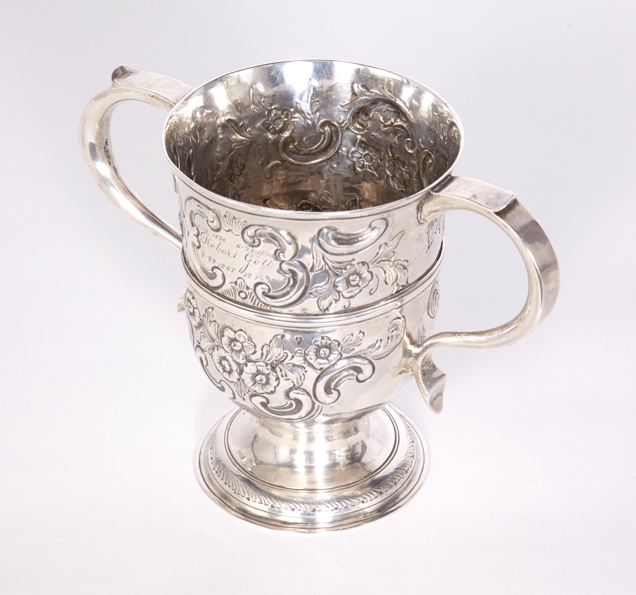 English Sterling Silver 2-Handled Loving Cup 1762, London by Thomas Whipham