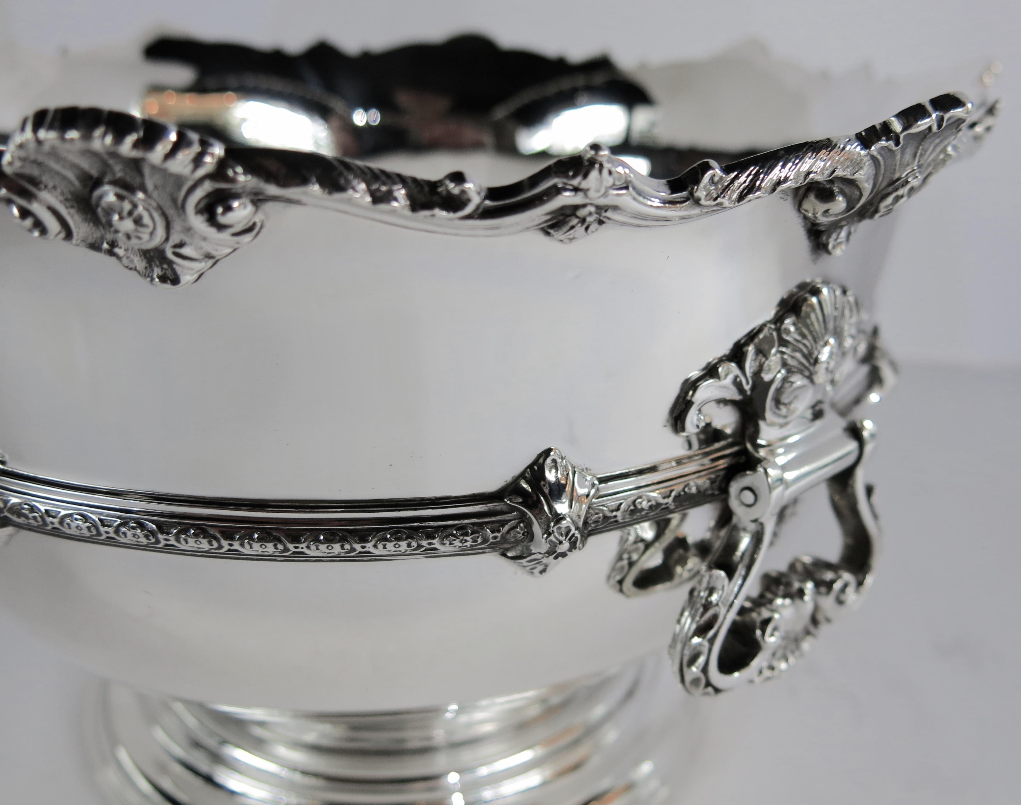 20th Century Sterling Silver 2 Handled Round Bowl, Lamerie Style