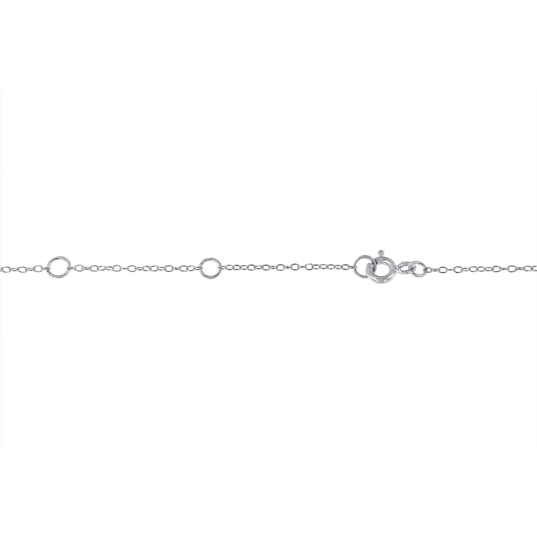 Taglio rotondo Collana con diamanti blu trattati in argento Sterling 3/4ct TDW 'I2-I3' in vendita