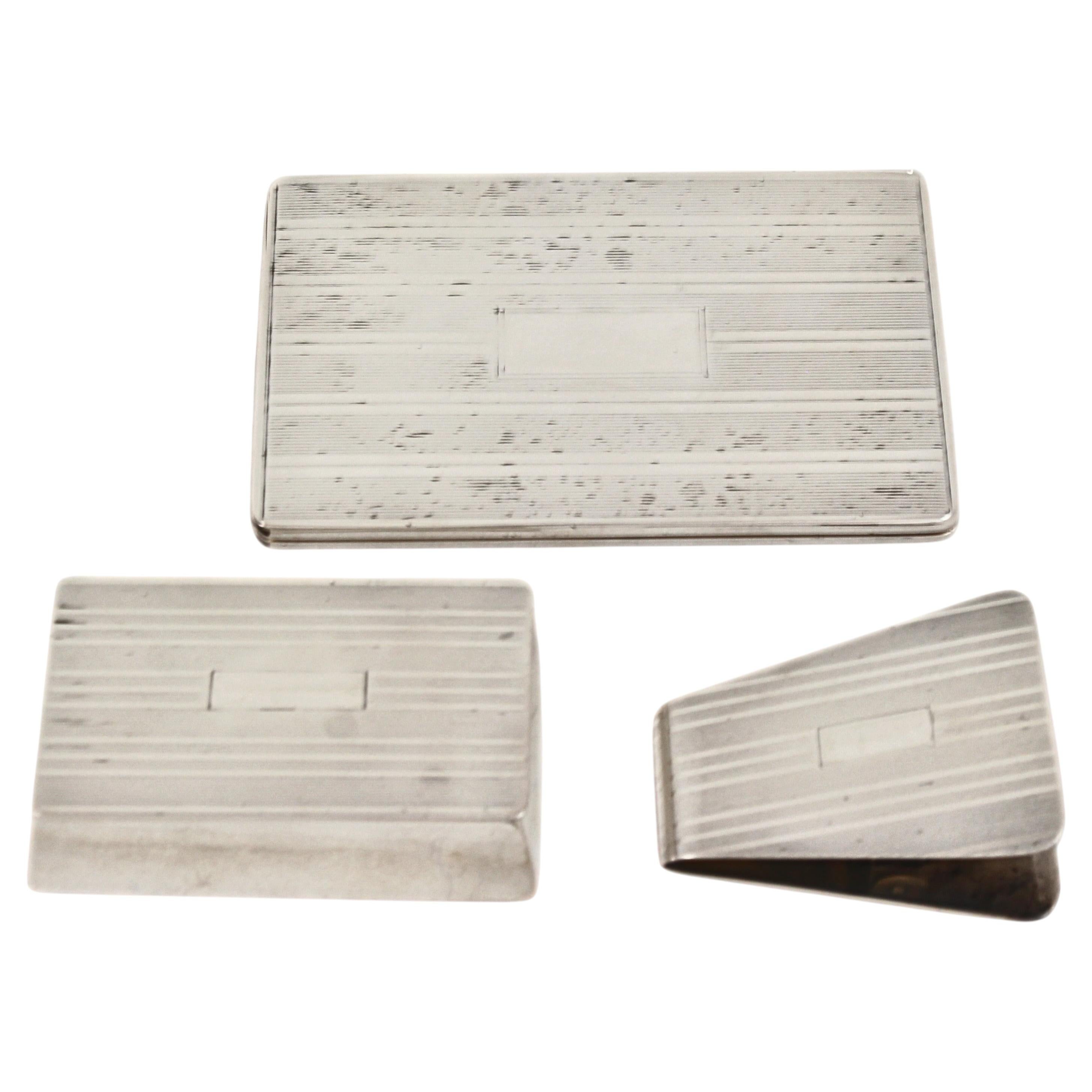 Ensemble de 3 pièces en A Silver en vente