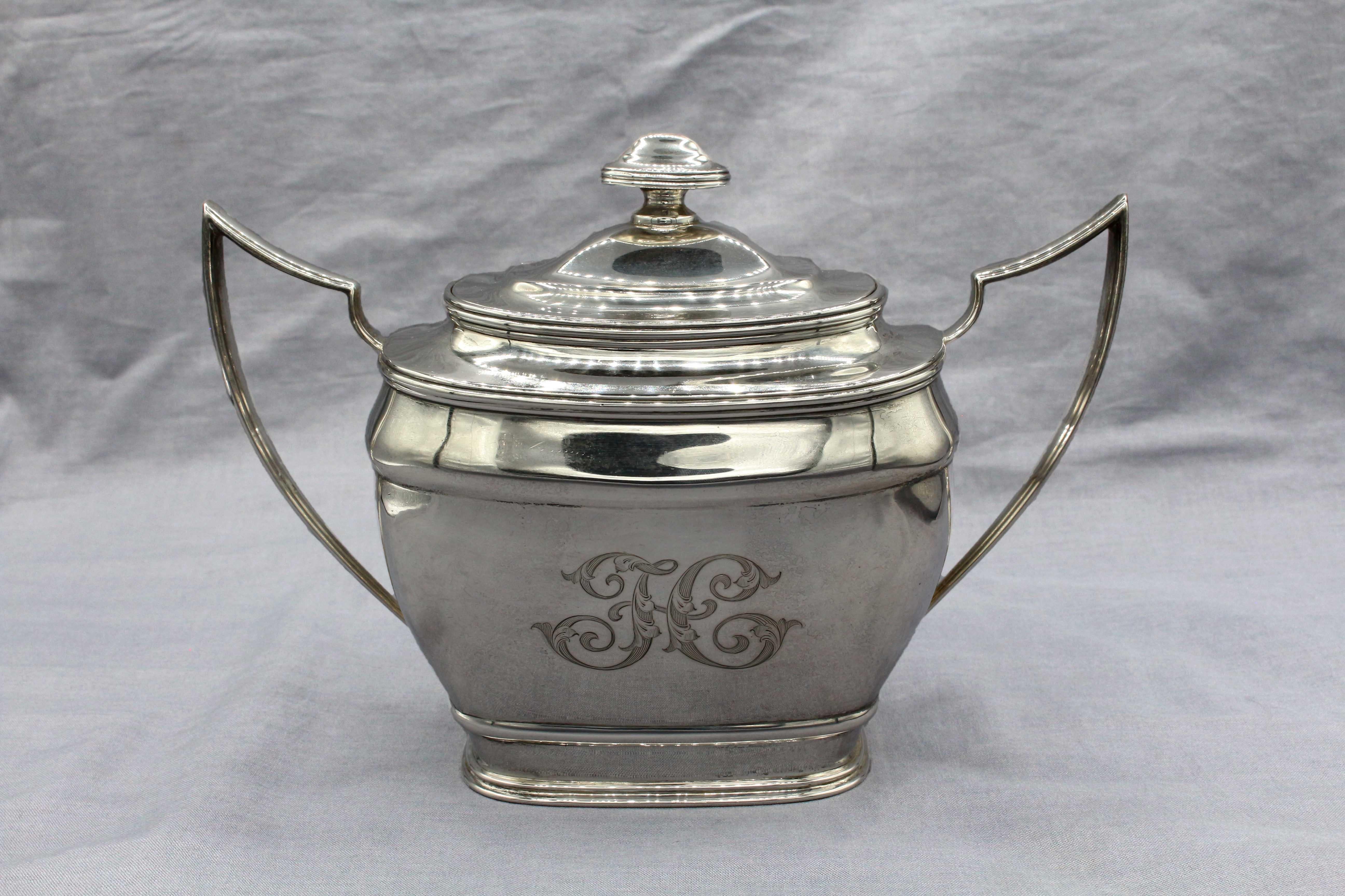 20th Century Sterling Silver 3-Piece Tea Set by Towle, circa 1900-30 For Sale