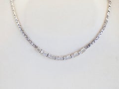 Sterling Silver 3.15ct Cat's Eye Moonstone & White Stone Necklace, 16.5 in