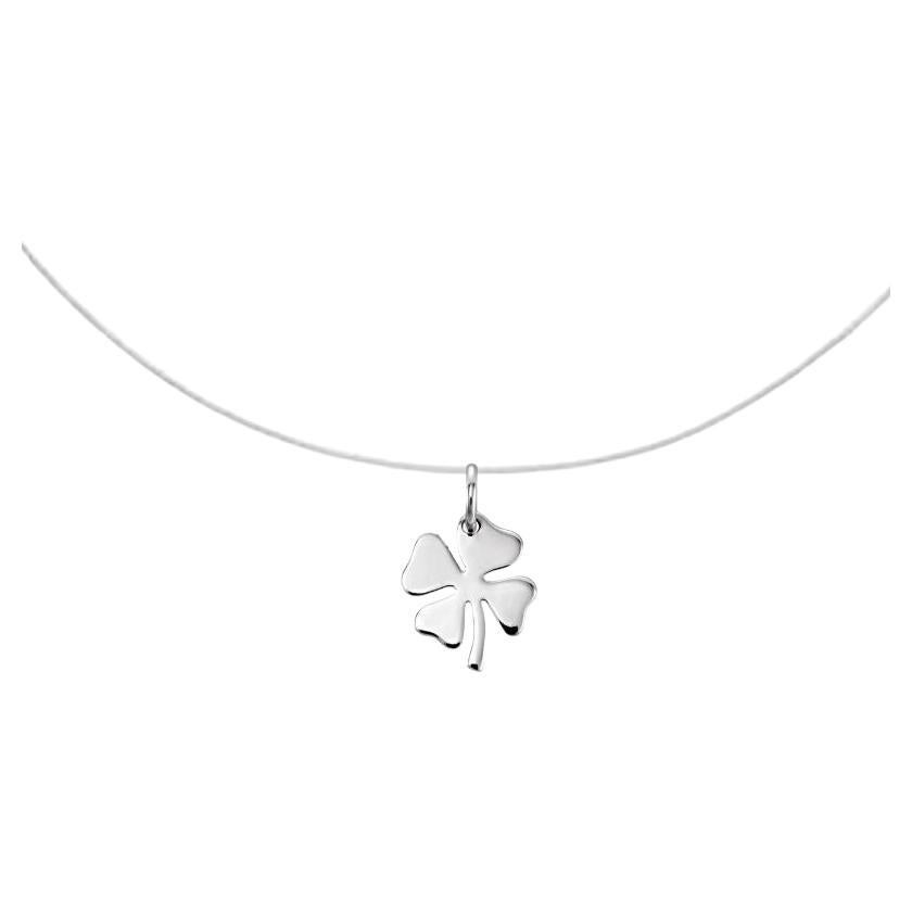 Sterling Silver 4 Leaf Clover Pendant Necklace