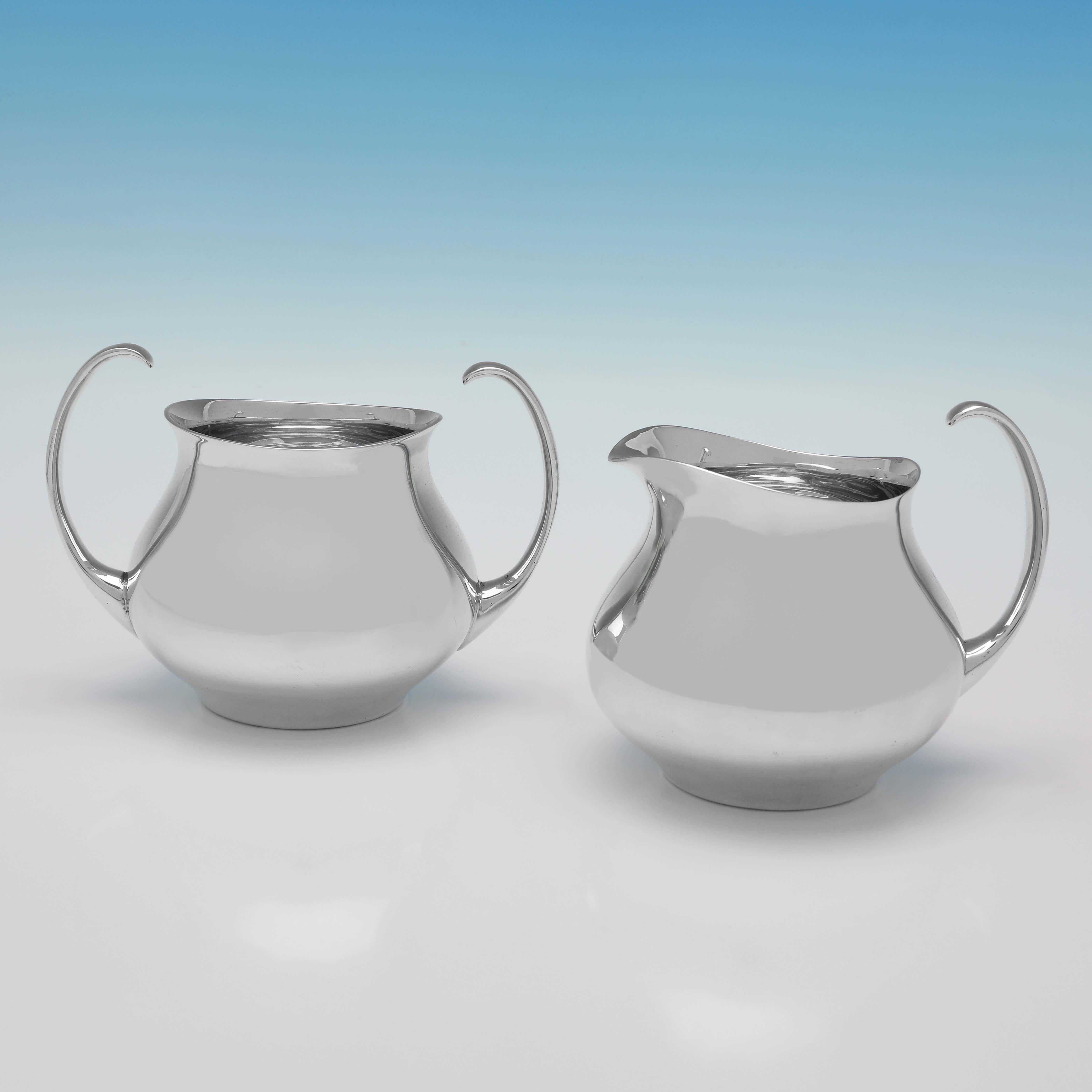 Mid-20th Century Clements Tea Service, Sterling Silver, 1964, Scandinavian Modern Design For Sale