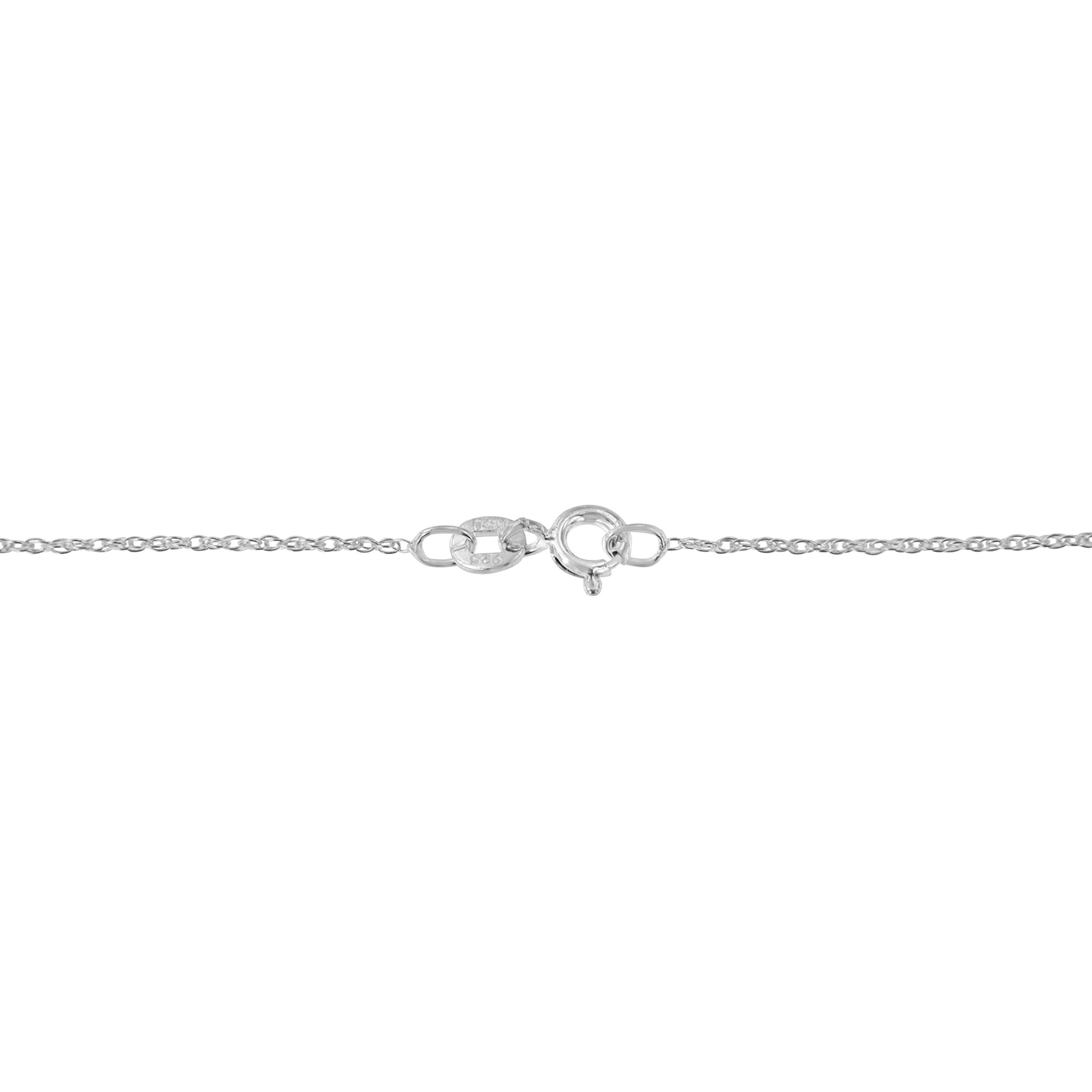 Contemporary Sterling Silver 4.0 Carat Double Row Composite Diamond Heart Pendant Necklace